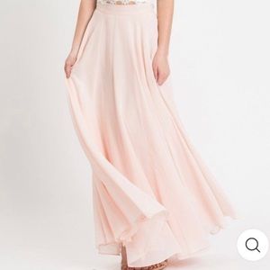 Brand new blush pink chiffon maxi skirt size XXS